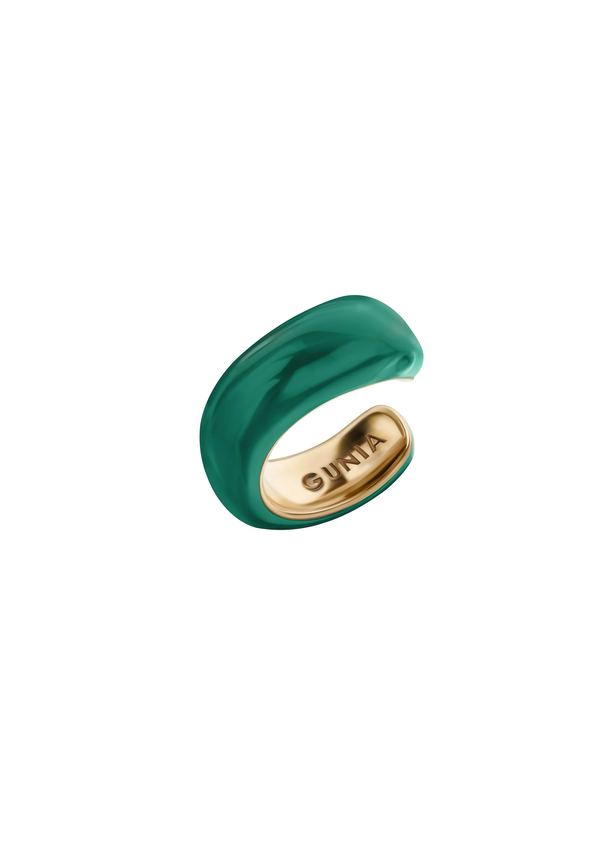 Tyras Ear Cuff in Emerald Green - Image 3